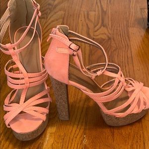 Pink cork wedges